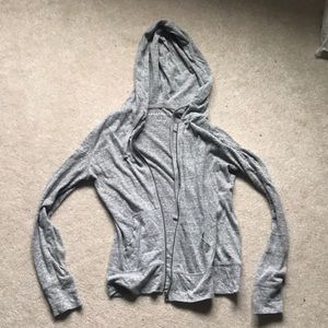 Grey zip up hoodie